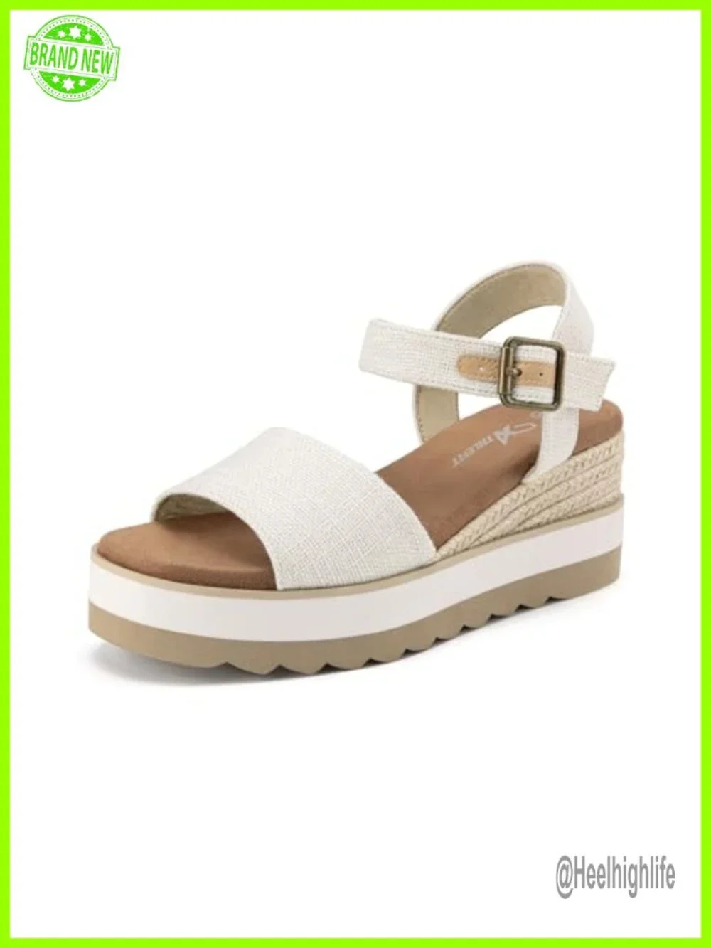 Women's Platform Espadrille Wedge Sandals Canvas Adjustable Ankle Strap